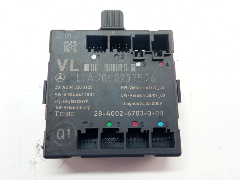 Recambio de modulo confort para mercedes-benz c 200 cdi referencia OEM IAM A2048707526  