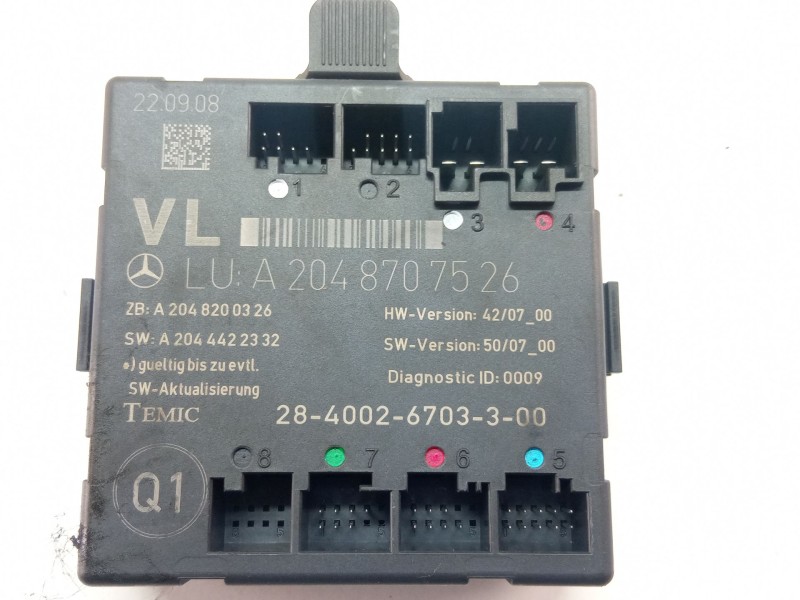 Recambio de modulo confort para mercedes-benz c 200 cdi referencia OEM IAM A2048707526  