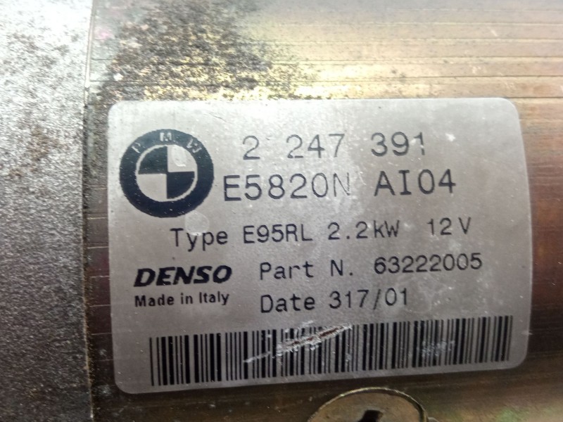 Recambio de motor arranque para bmw serie 3 referencia OEM IAM 2247391E5820NAI04  
