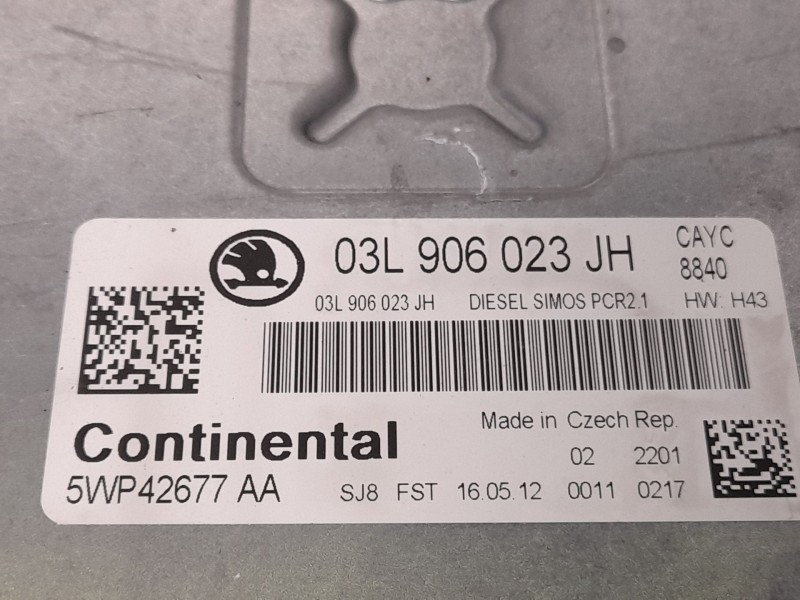 Recambio de centralita motor para skoda superb ii (3t4) 1.6 tdi referencia OEM IAM 03L906023JH  