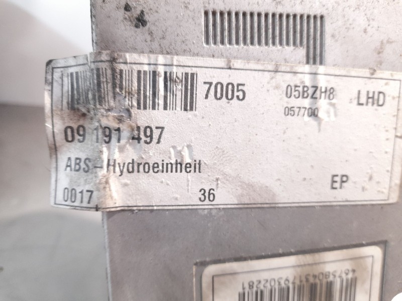 Recambio de modulo abs para opel vectra referencia OEM IAM 1366390109191497  