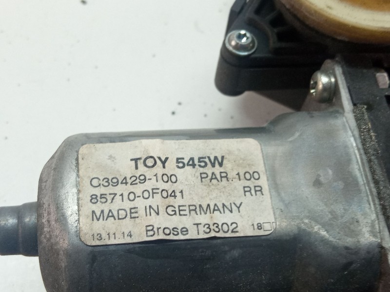 Recambio de motor elevalunas trasero derecho para toyota verso 1.5d 110cv referencia OEM IAM C39429100  