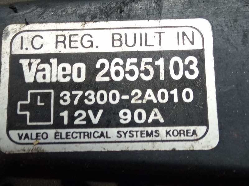 Recambio de alternador 90a/12v para kia picanto referencia OEM IAM 265510337300-2A010  
