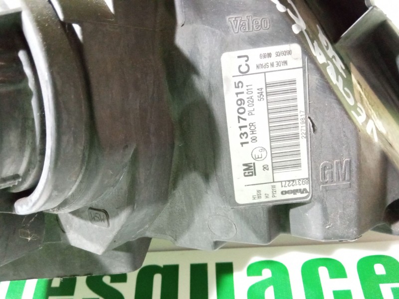 Recambio de faro izquierdo para opel vectra referencia OEM IAM   