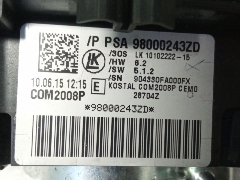 Recambio de mando multifuncion para peugeot 508 referencia OEM IAM 98000243ZD  