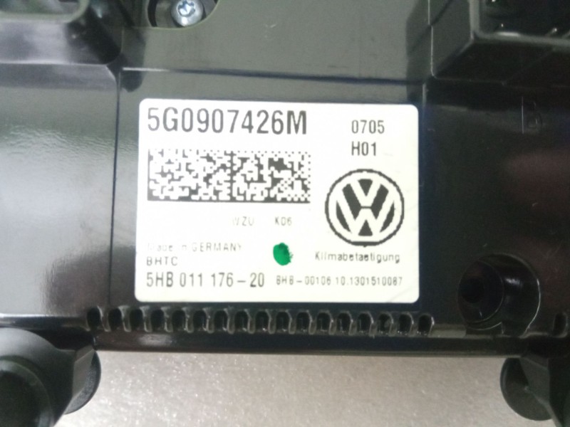 Recambio de mando calefaccion aire acondicionado para volkswagen golf golf 1.6 tdi, 105 cv/77 kw, clha referencia OEM IAM 5G0907