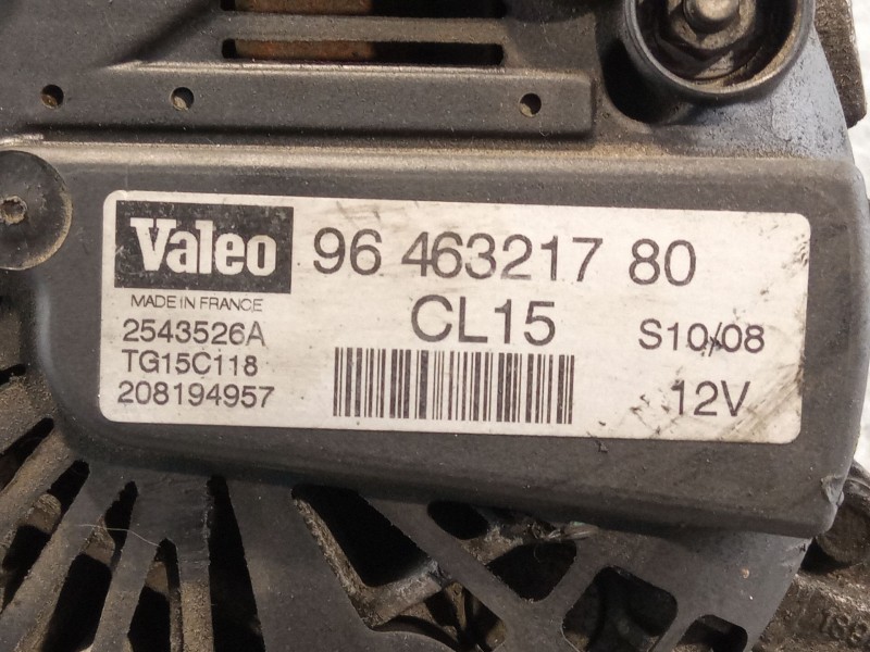 Recambio de alternador para peugeot 308 referencia OEM IAM 9646321780TG15C118  