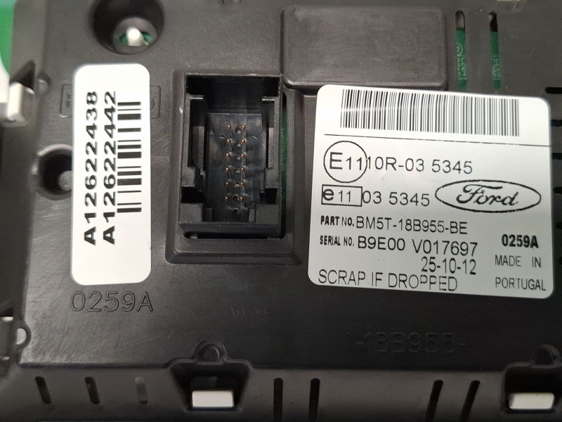 Recambio de pantalla multifuncion para ford focus iii 1.0 ecoboost referencia OEM IAM A12622438BM5T18B955BE  