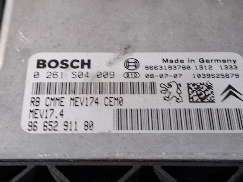 Recambio de centralita motor para peugeot 207 referencia OEM IAM 0261S040099665291180  