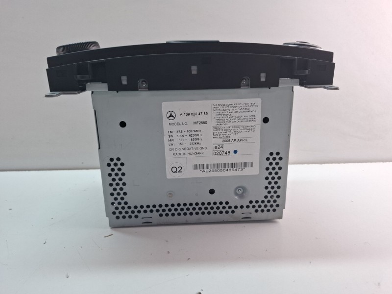 Recambio de sistema audio / radio cd para mercedes-benz a 200 cdi referencia OEM IAM A1698204789  