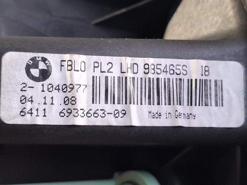 Recambio de motor calefaccion para bmw 118d referencia OEM IAM LHD985465S18  