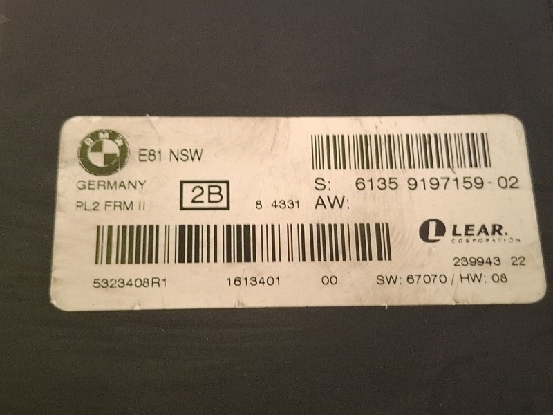 Recambio de modulo electronico para bmw 118d referencia OEM IAM 6135919715902  