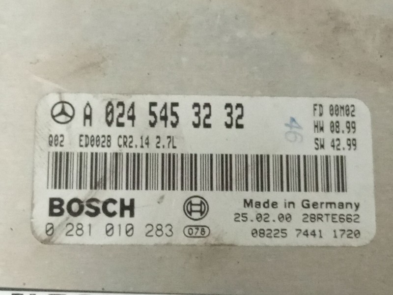 Recambio de centralita motor para mercedes benz ml referencia OEM IAM A0245453232 0 281 010 283  Recambio de centralita motor para mercedes benz ml referencia OEM IAM A0245453232 0 281 010 283