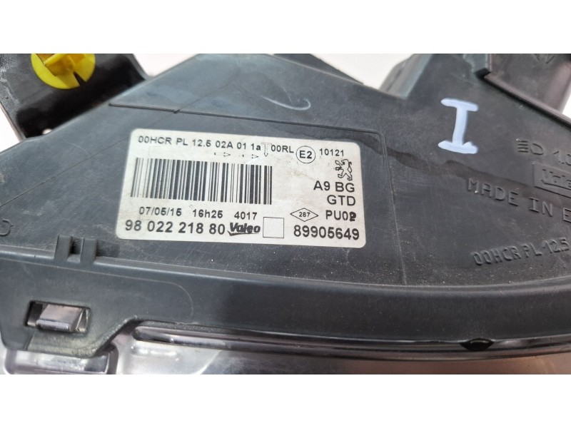 Recambio de faro delantero izquierdo para peugeot 208 referencia OEM IAM 9802221880Valeo/89905649  