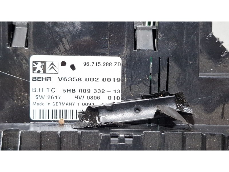Recambio de mando climatizador para citroen c5 referencia OEM IAM 5HB009332  