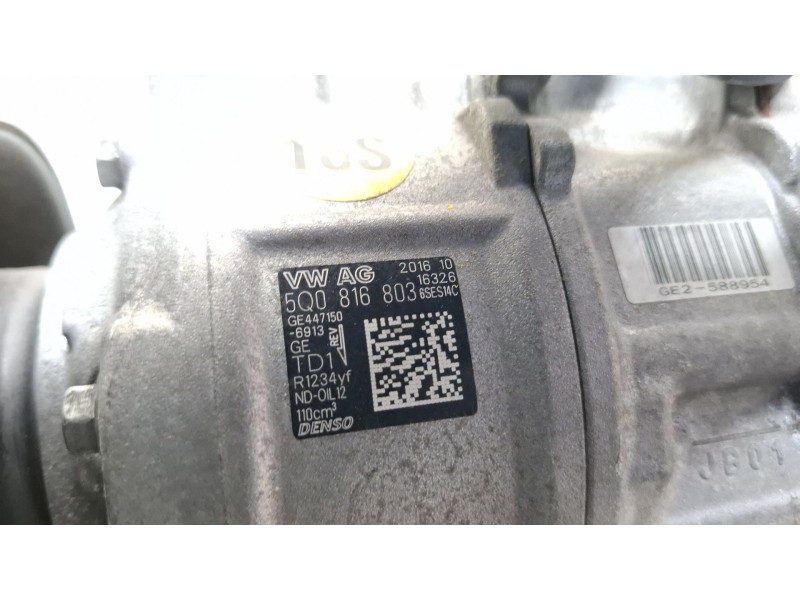 Recambio de compresor aire acondicionado para seat leon (5f1) 2.0 tdi referencia OEM IAM 5Q0816803  