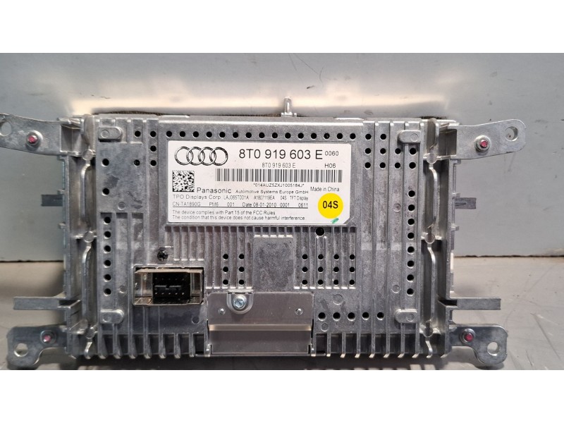Recambio de pantalla multifuncion para audi a4 referencia OEM IAM 8T0919603E  