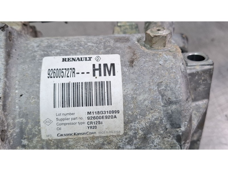 Recambio de compresor aire acondicionado para dacia dokker referencia OEM IAM 92600572R-HM  