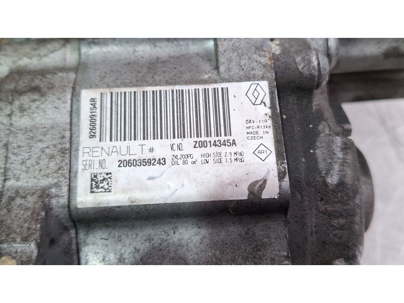 Recambio de compresor aire acondicionado para dacia sandero referencia OEM IAM 926009154R  