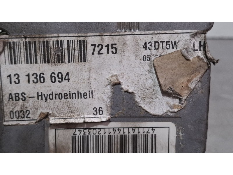 Recambio de modulo abs para opel vectra c referencia OEM IAM 13136694  