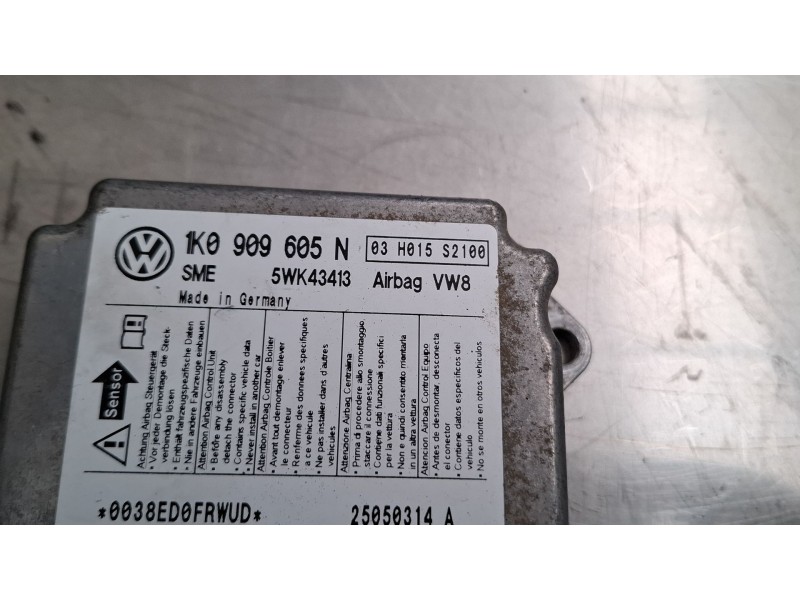 Recambio de centralita airbag para seat altea referencia OEM IAM 1K0909605N  