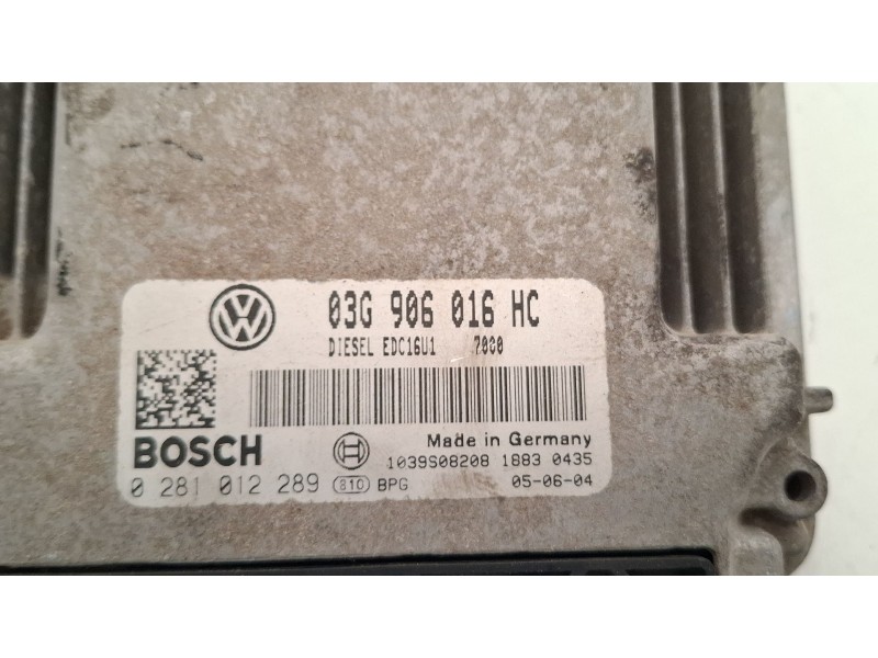 Recambio de centralita motor para seat altea referencia OEM IAM 03G906016HC0281012289  