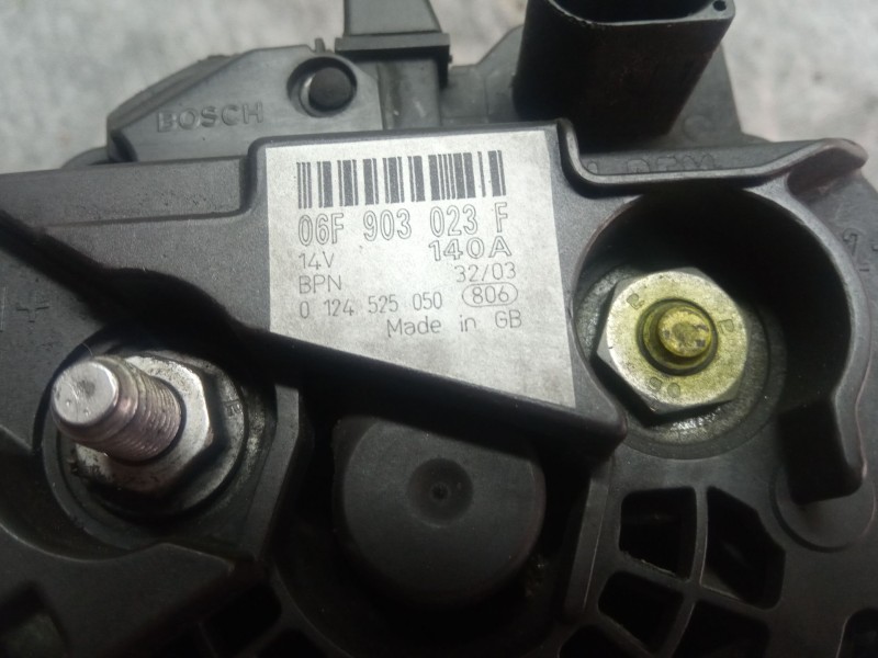 Recambio de alternador para audi a3 referencia OEM IAM 06F903023F0124525050  
