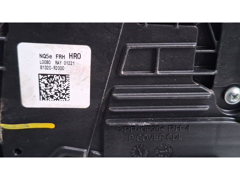 Recambio de cerradura puerta delantera derecha para kia sportage 1.6 hibrido no enchufable nq5e/f5p21/m61a17 referencia OEM IAM 