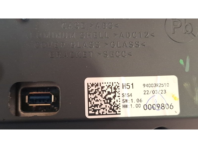 Recambio de cuadro instrumentos para kia sportage 1.6 hibrido no enchufable nq5e/f5p21/m61a17 referencia OEM IAM 94003R2510  