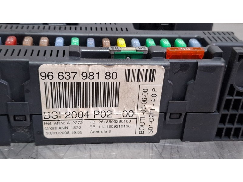 Recambio de centralita bsi para peugeot 308 referencia OEM IAM 9663798180  