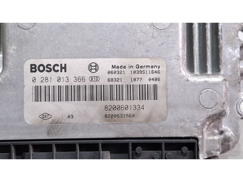Recambio de centralita motor para renault megane referencia OEM IAM 0281013366 8200601334  