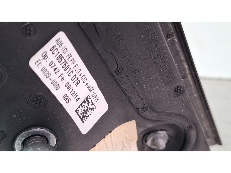 Recambio de espejo retrovisor izquierdo electrico para volkswagen polo referencia OEM IAM 6C1857501C  