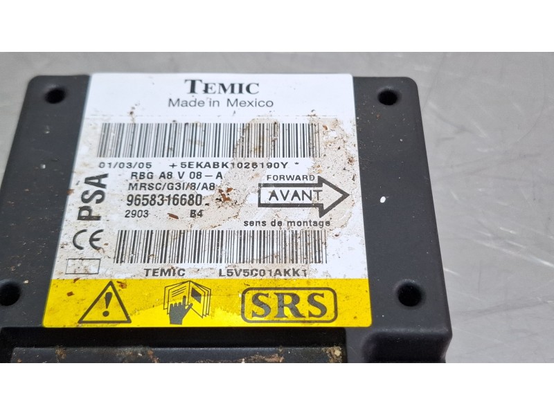 Recambio de centralita airbag para citroën c3 referencia OEM IAM 9658316680  