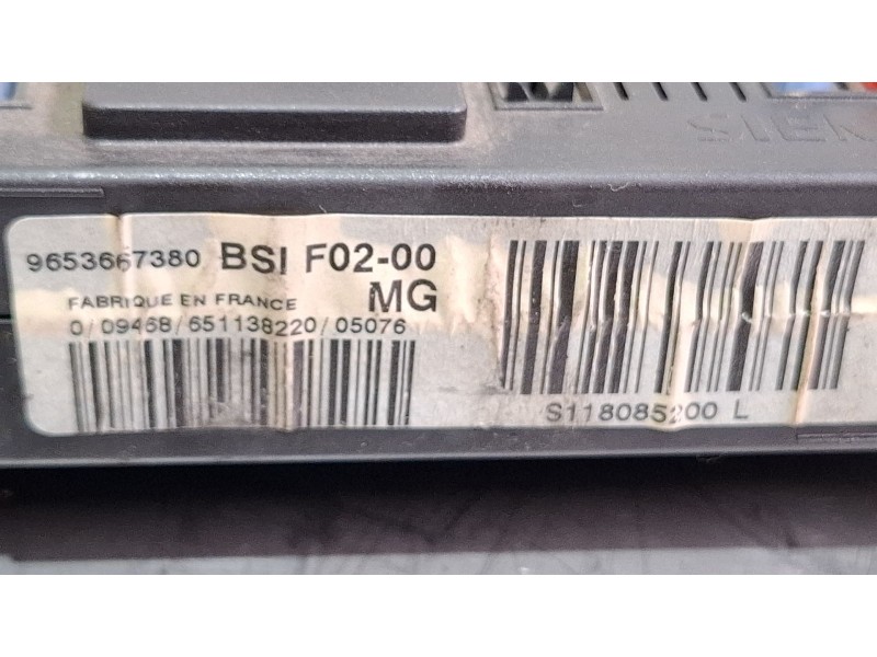 Recambio de centralita bsi para citroën c3 referencia OEM IAM 9653667380 S118085200L  