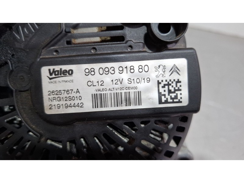 Recambio de alternador para peugeot 2008 signature blue referencia OEM IAM 9809391880  