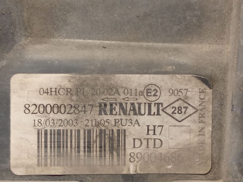 Recambio de faro delantero derecho para renault laguna referencia OEM IAM 8200002847 89004686 