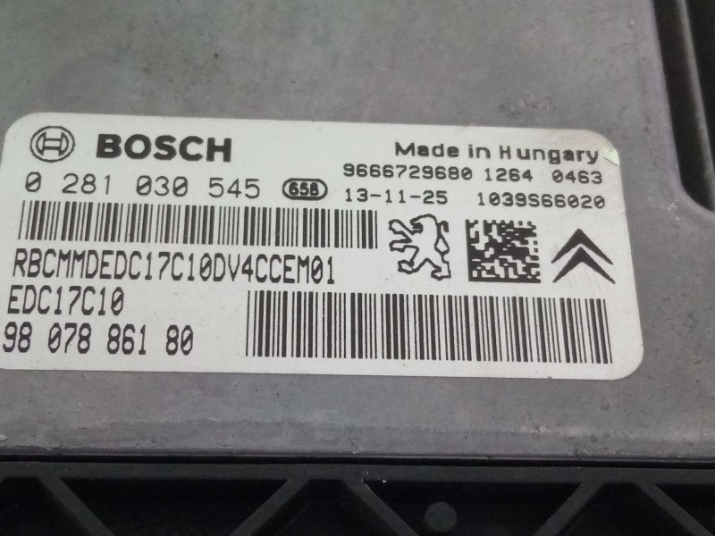 Recambio de centralita motor para peugeot 208 referencia OEM IAM 0281030545  9807886180