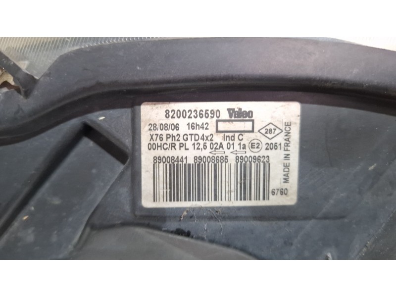 Recambio de faro delantero izquierdo para renault kangoo referencia OEM IAM 8200236690  