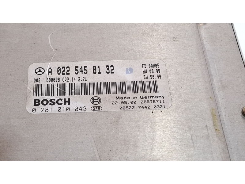 Recambio de centralita motor para mercedes-benz 210 referencia OEM IAM A0225458132  