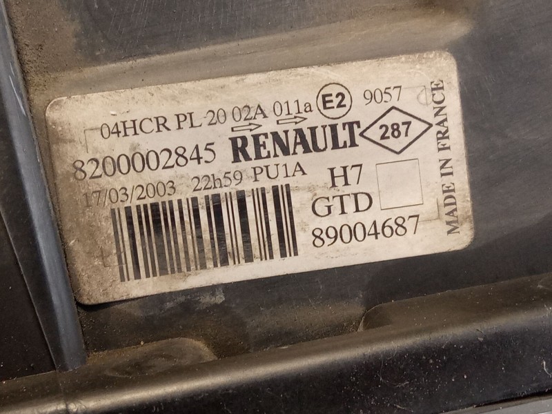 Recambio de faro delantero izquierdo para renault laguna referencia OEM IAM 8200002845 89004687 