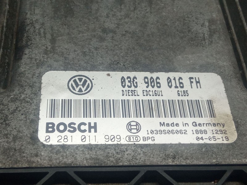 Recambio de centralita motor para seat altea referencia OEM IAM 03G906016FH0281011909  