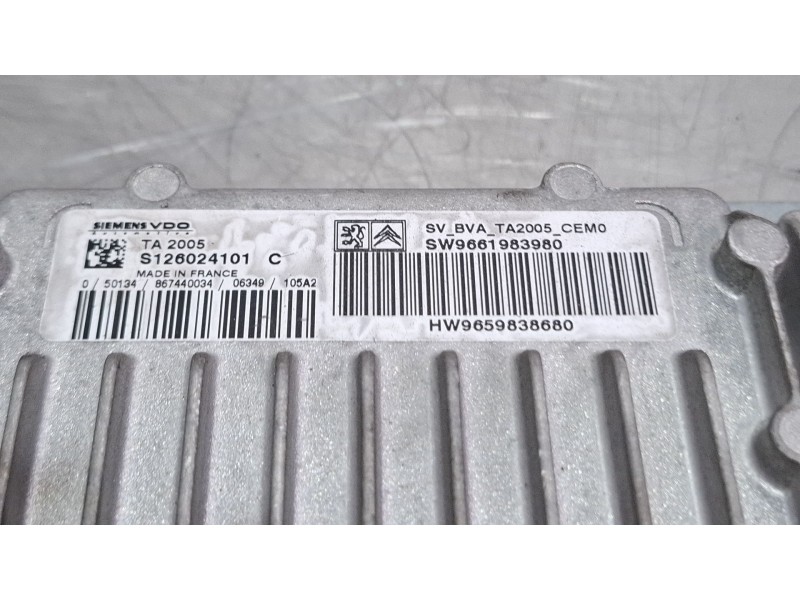 Recambio de centralita cambio automatico para citroën c3 referencia OEM IAM S126024101C  