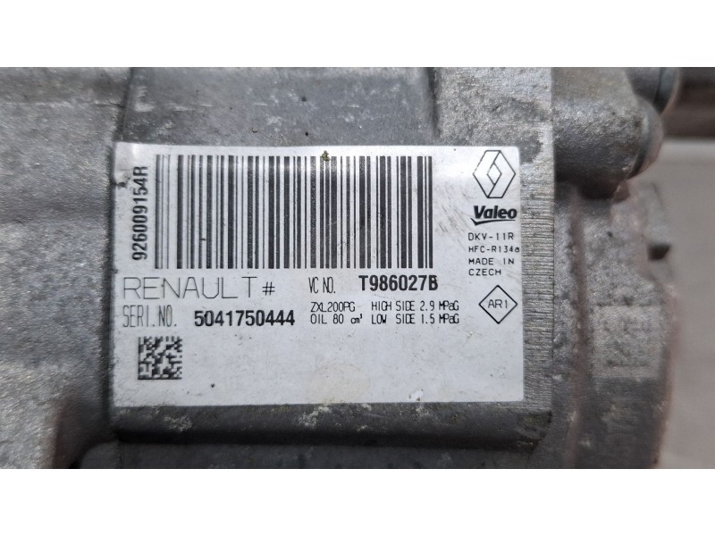 Recambio de compresor aire acondicionado para dacia dokker referencia OEM IAM 926009154R  
