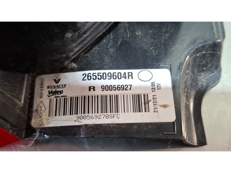 Recambio de piloto trasero derecho para dacia dokker referencia OEM IAM 265509604R  