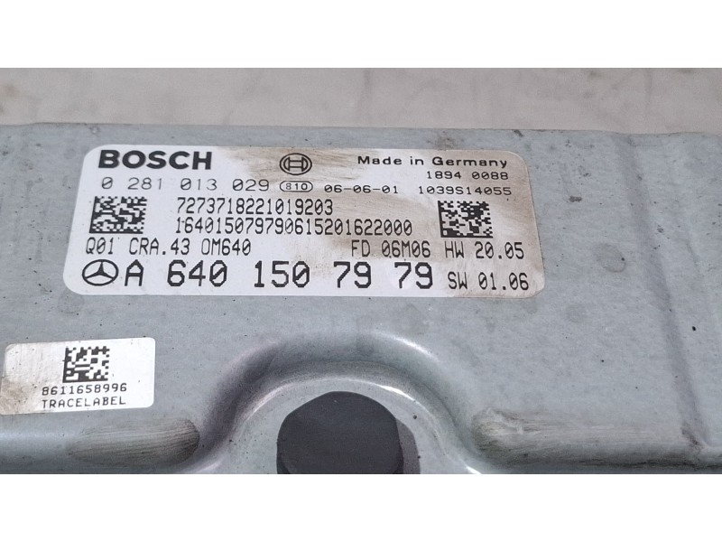 Recambio de centralita motor para mercedes-benz clase a (w169) a 160 cdi (169.006, 169.306) referencia OEM IAM 0281013029 A64015