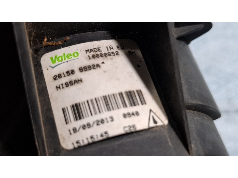 Recambio de faro antiniebla delantero derecho para nissan qashqai referencia OEM IAM 281508992A 10000652  
