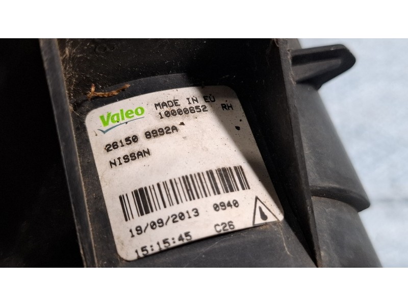 Recambio de faro antiniebla delantero derecho para nissan qashqai referencia OEM IAM 281508992A 10000652  