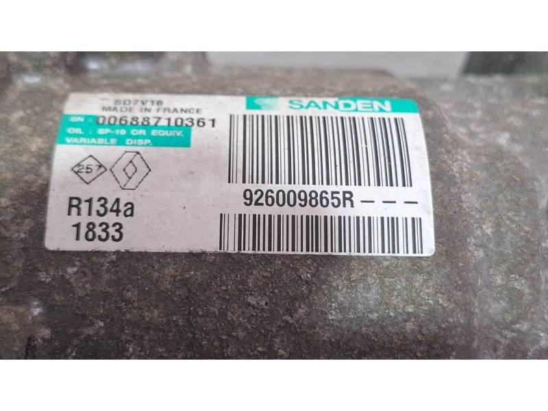 Recambio de compresor aire acondicionado para nissan qashqai referencia OEM IAM 926009865R 00688710361  