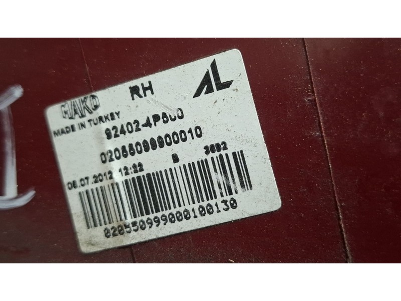 Recambio de piloto trasero derecho para hyundai i20 referencia OEM IAM 924024P500  