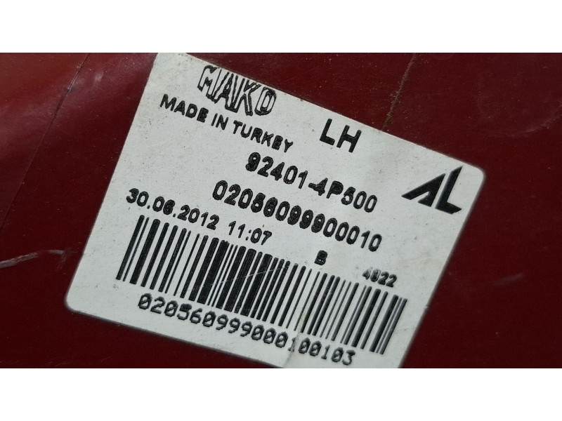 Recambio de piloto trasero izquierdo para hyundai i20 referencia OEM IAM 924014P500  